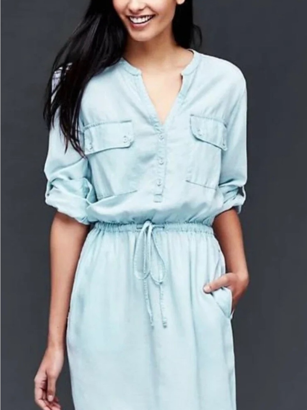 GAP Women's Drawstring Waist Swim Cover-Up Dress NWT